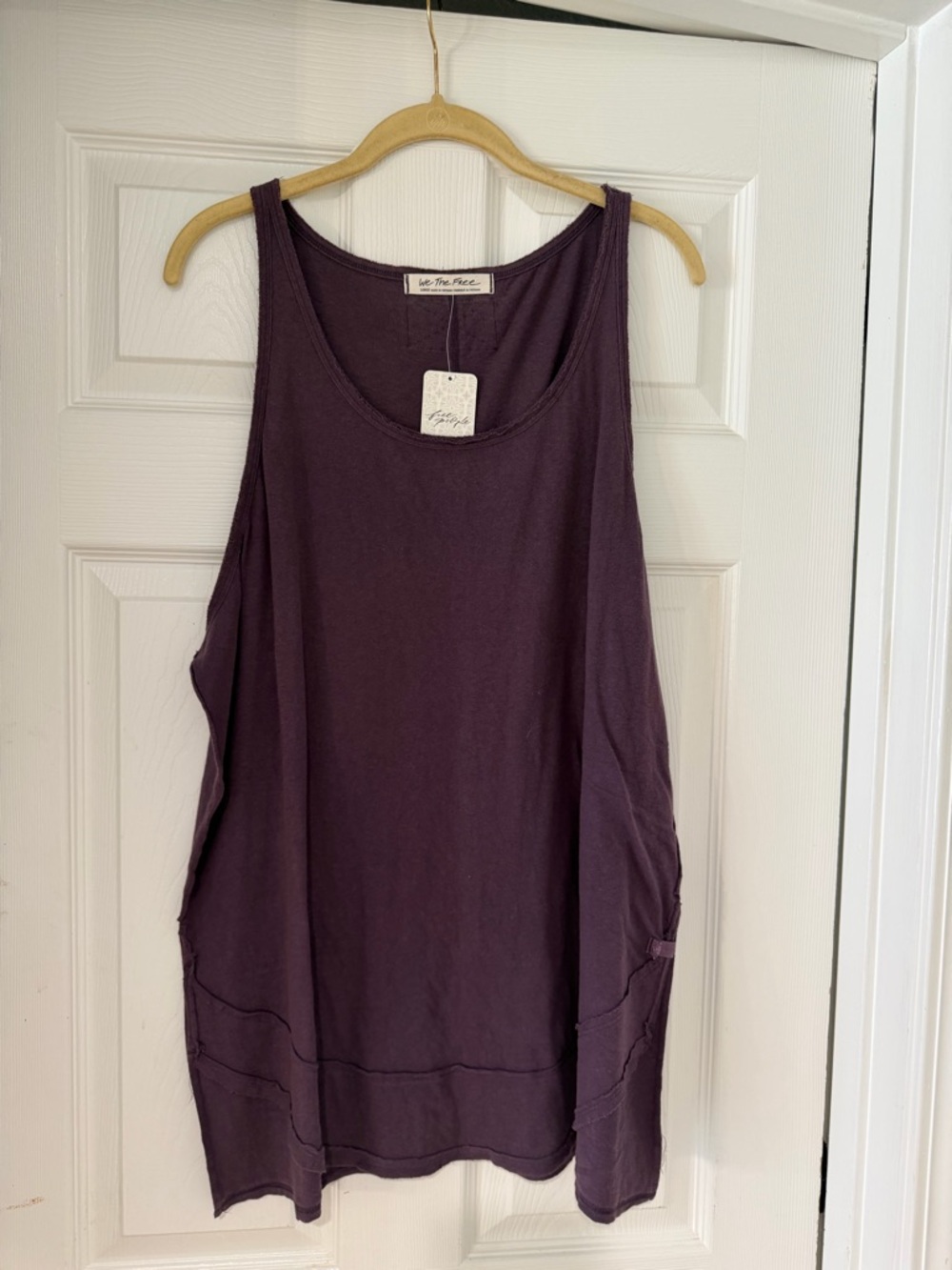 We The Free Deep Plum Scoop Neck Tank NWT